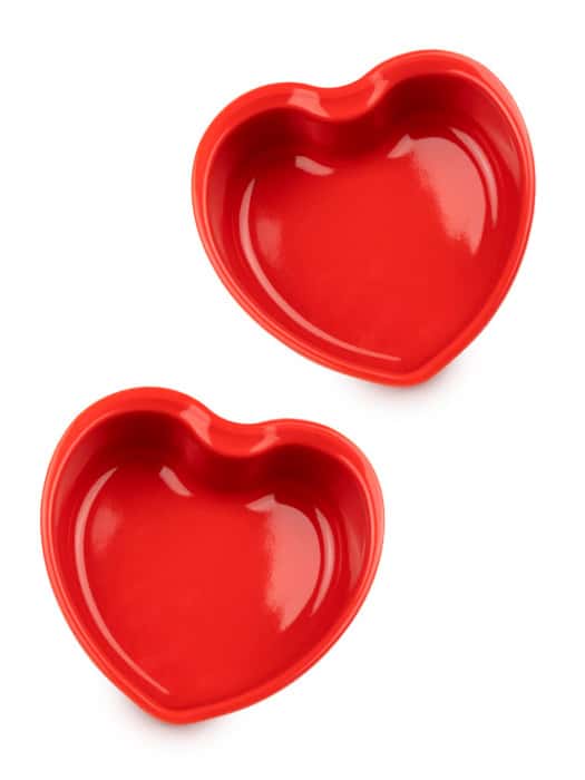 Peugeot Appolia Heart Ramekins (Set of 2): Red