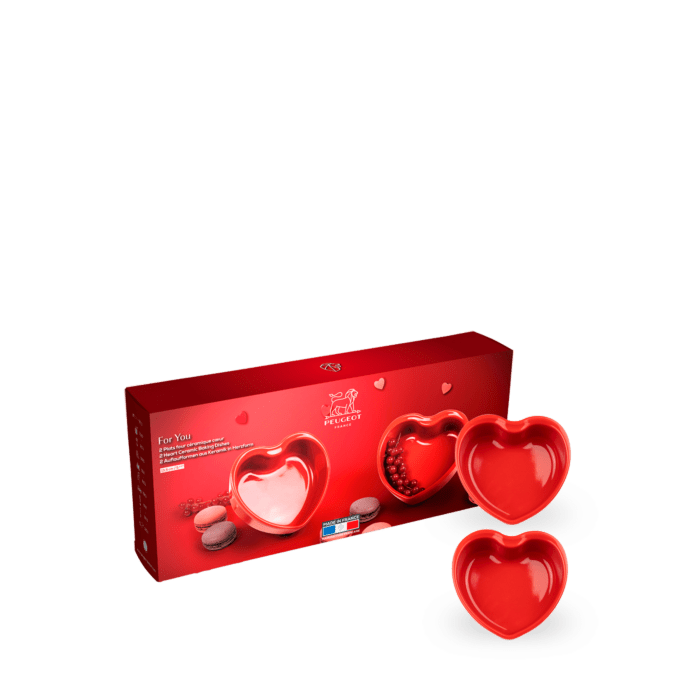 Peugeot Appolia Heart Ramekins (Set of 2): Red