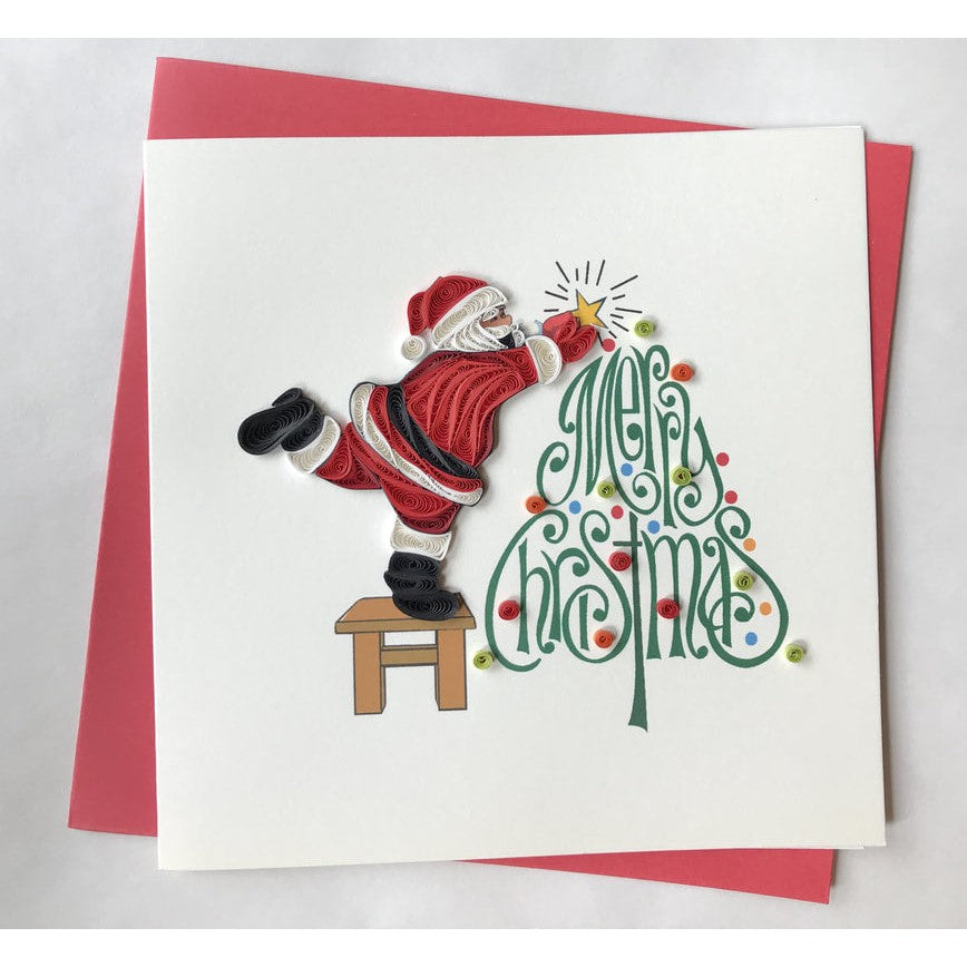 Poppin Paper Cards: Santa Tree Holiday