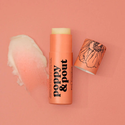 Poppy & Pout Lip Balm: Pink Grapefruit