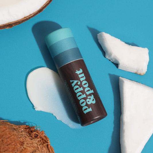 Poppy & Pout Lip Balm: Retro Surf, Coconut Coast
