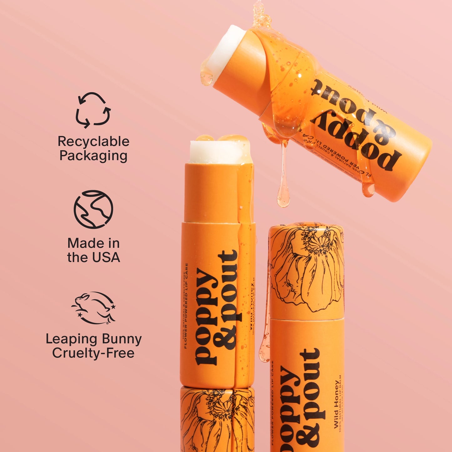 Poppy & Pout Lip Balm: Wild Honey