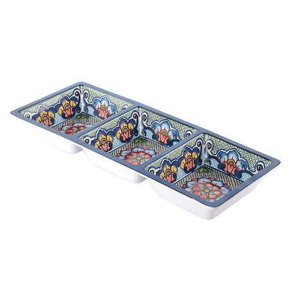 Prepara Three Section Tray: Blue