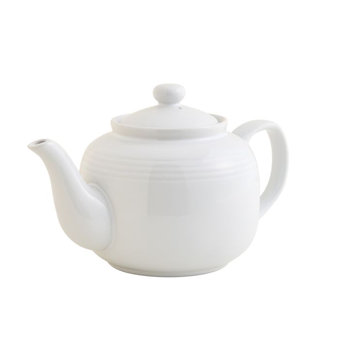 Prill Teapot w/ Infuser: 6 cup, White