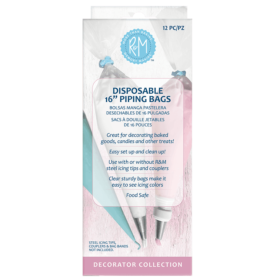 R&M Disposable Piping Bags (Set of 12): 16"