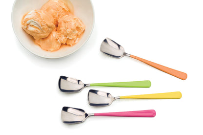 RSVP Ice Cream Spoons: Set of 4, Enameled Handle