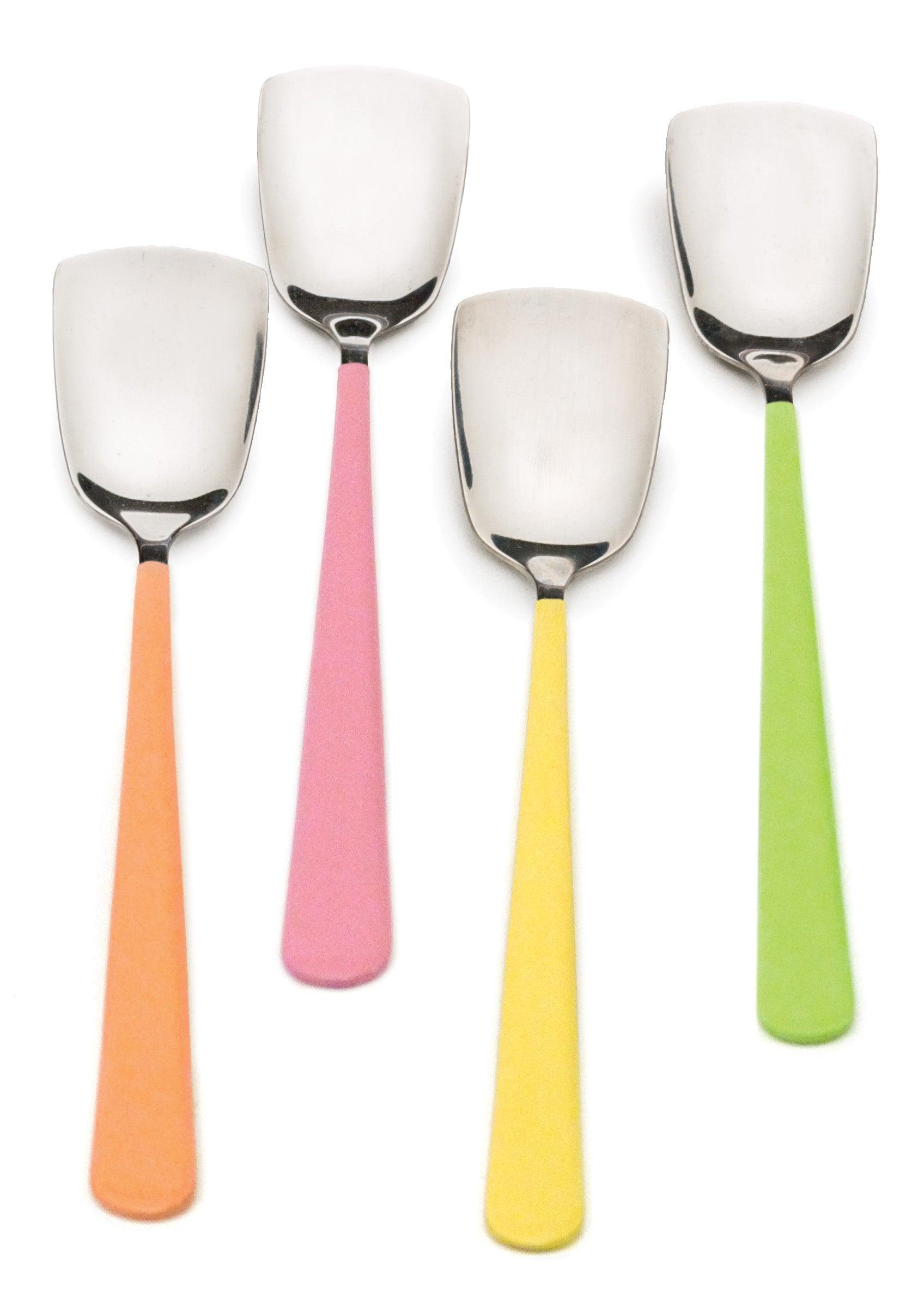 RSVP Ice Cream Spoons: Set of 4, Enameled Handle