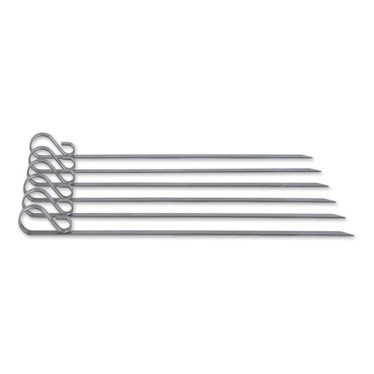 RSVP Flat Skewers (Set of 6): Stainless, 12.5"