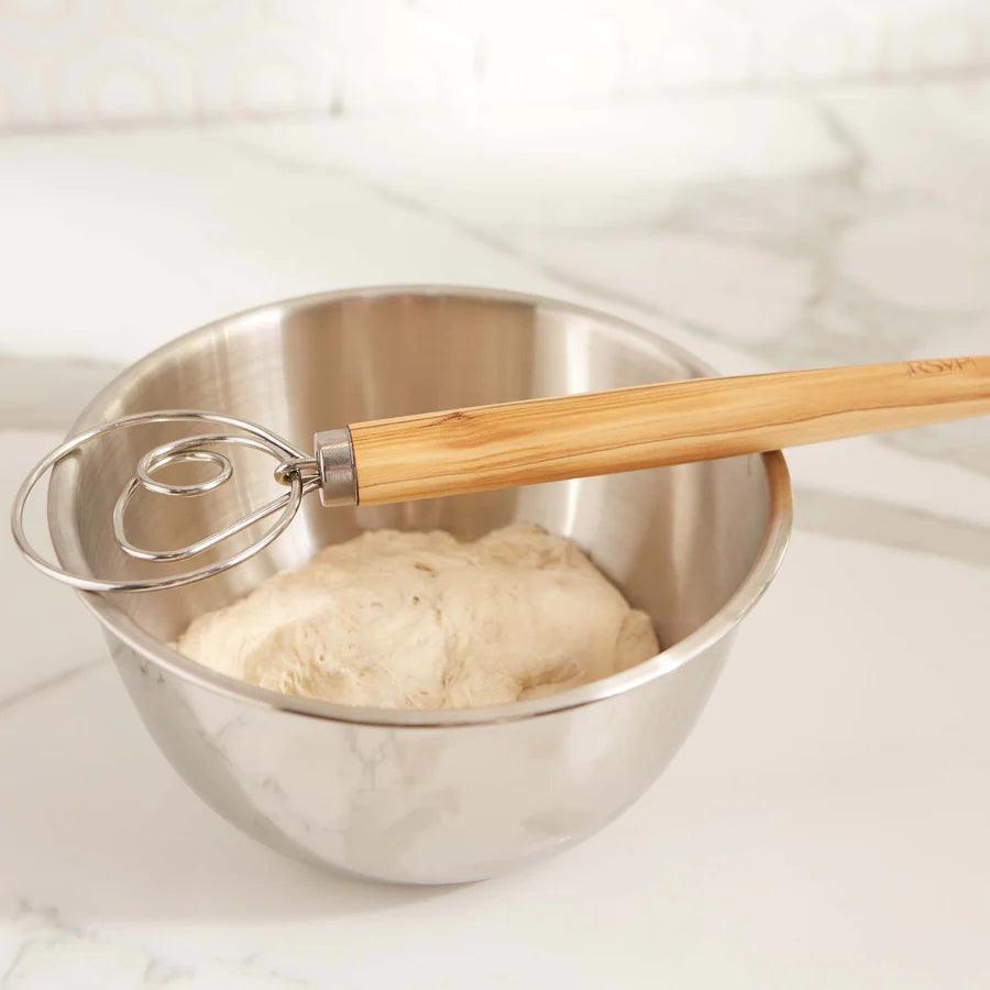 RSVP Olivewood Dough Whisk