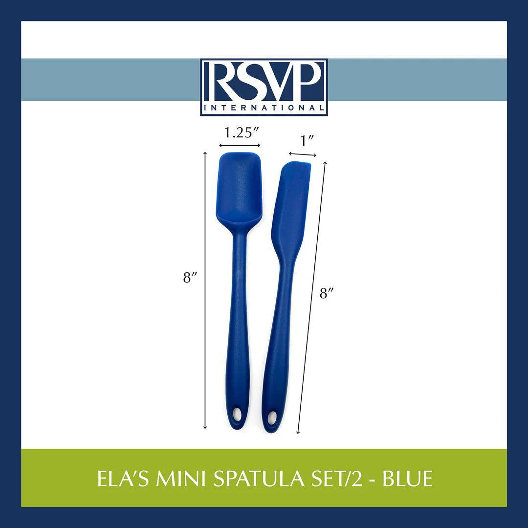 RSVP Mini Silicone Spatulas (Set of 2): Blue