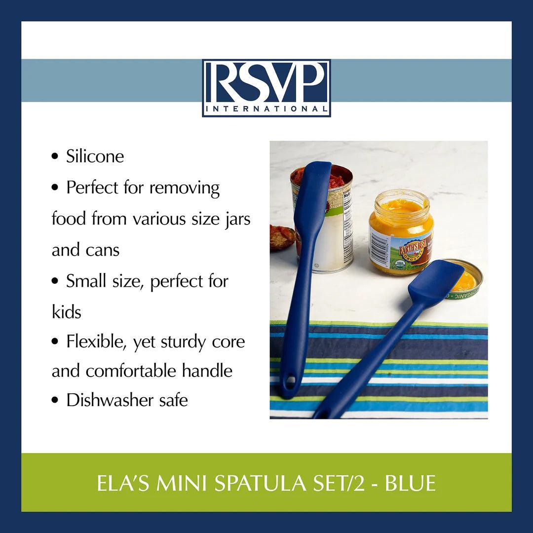 RSVP Mini Silicone Spatulas (Set of 2): Blue