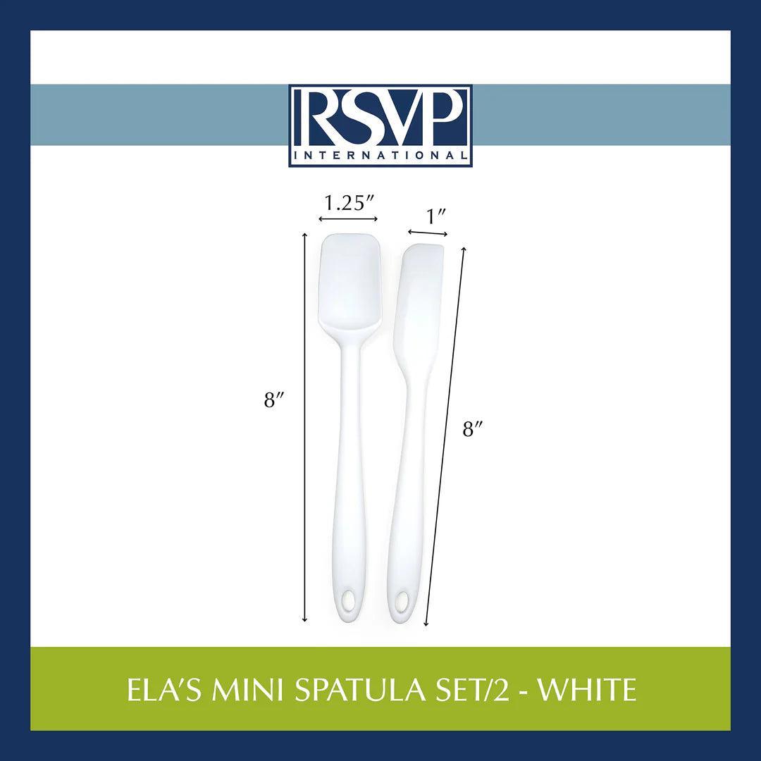 RSVP Mini Silicone Spatulas (Set of 2): White