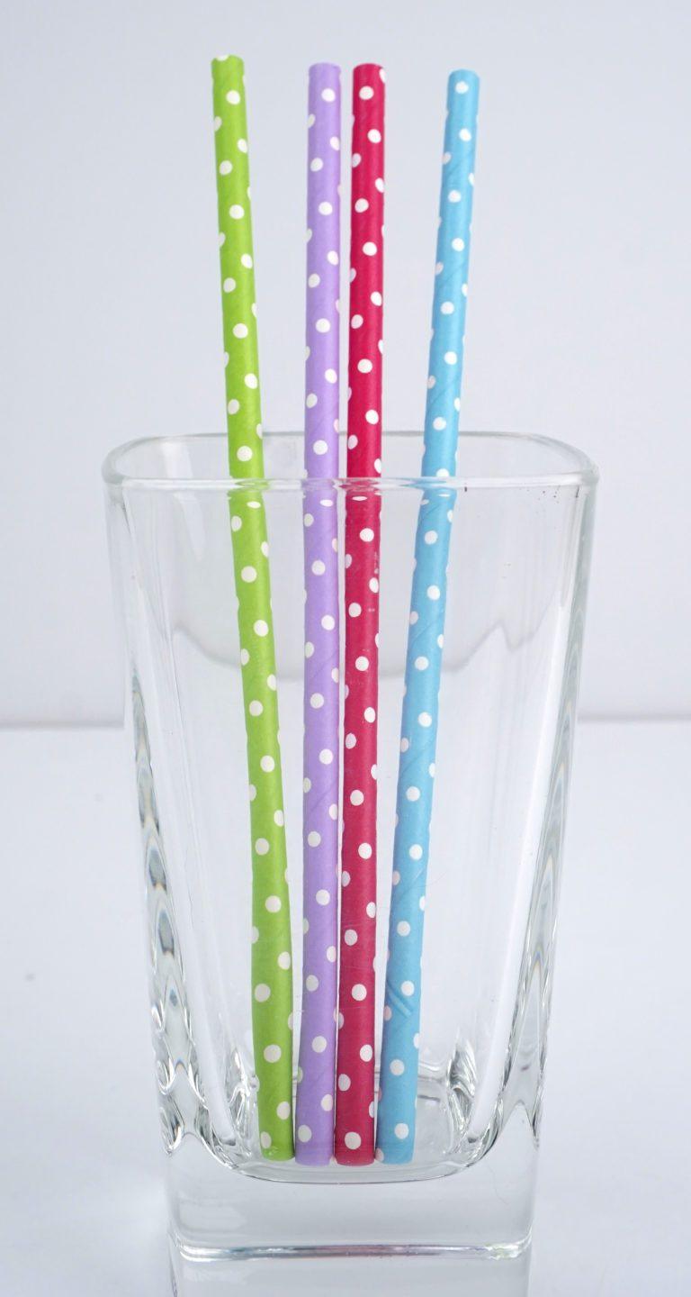 RSVP Paper Straws Dotted