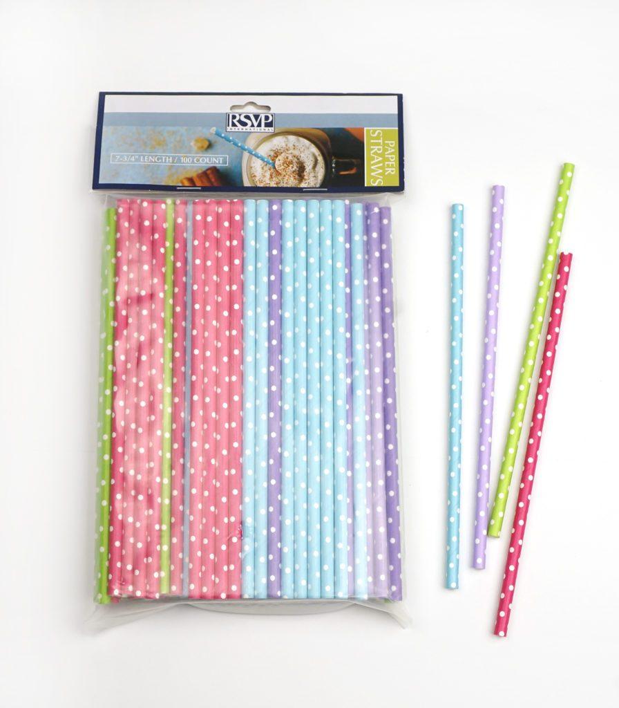 RSVP Paper Straws Dotted