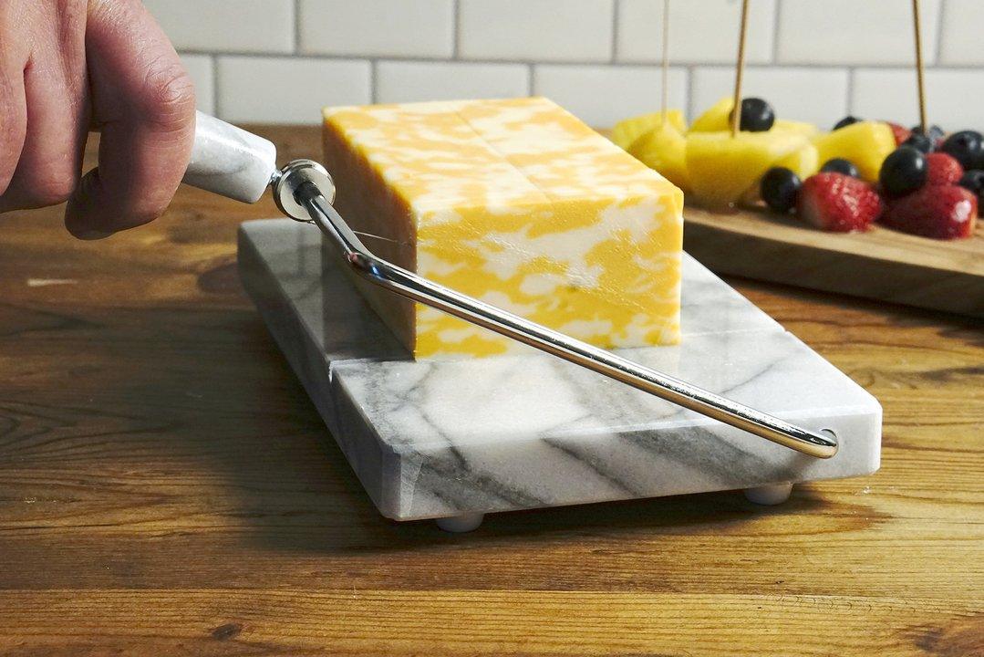 RSVP Marble Cheese Slicer: White