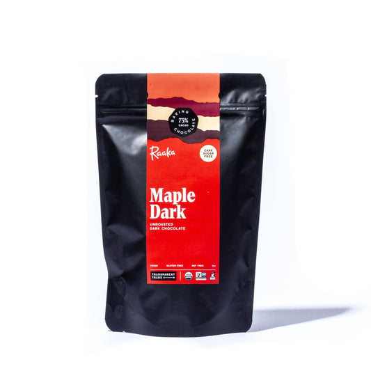 Raaka Chocolate - 75% Maple Dark Baking Chocolate, 8oz.