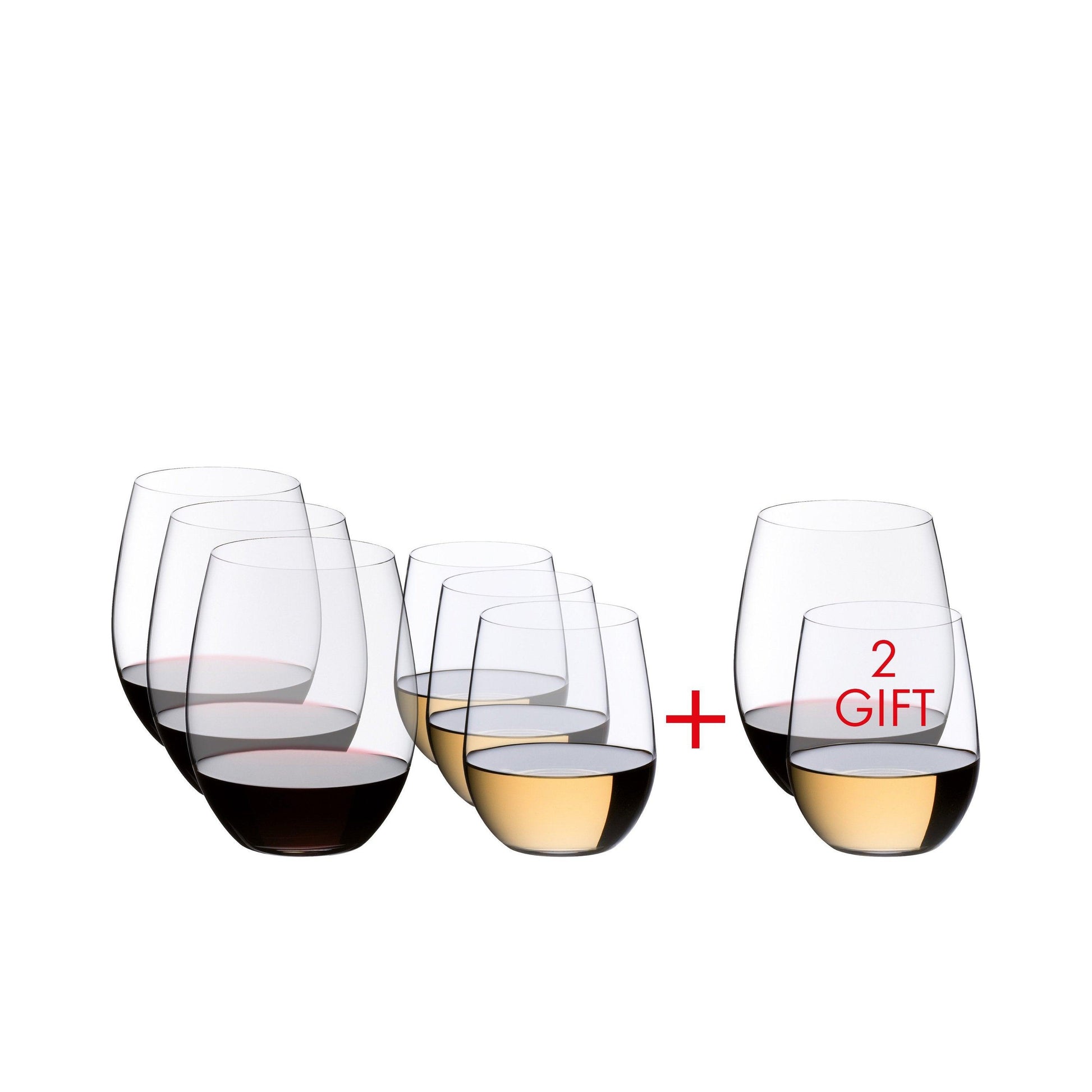 Riedel "O" Wine Tumbler (Set of 8): 4 Cabernet / Merlot & 4 Viognier / Chardonnay