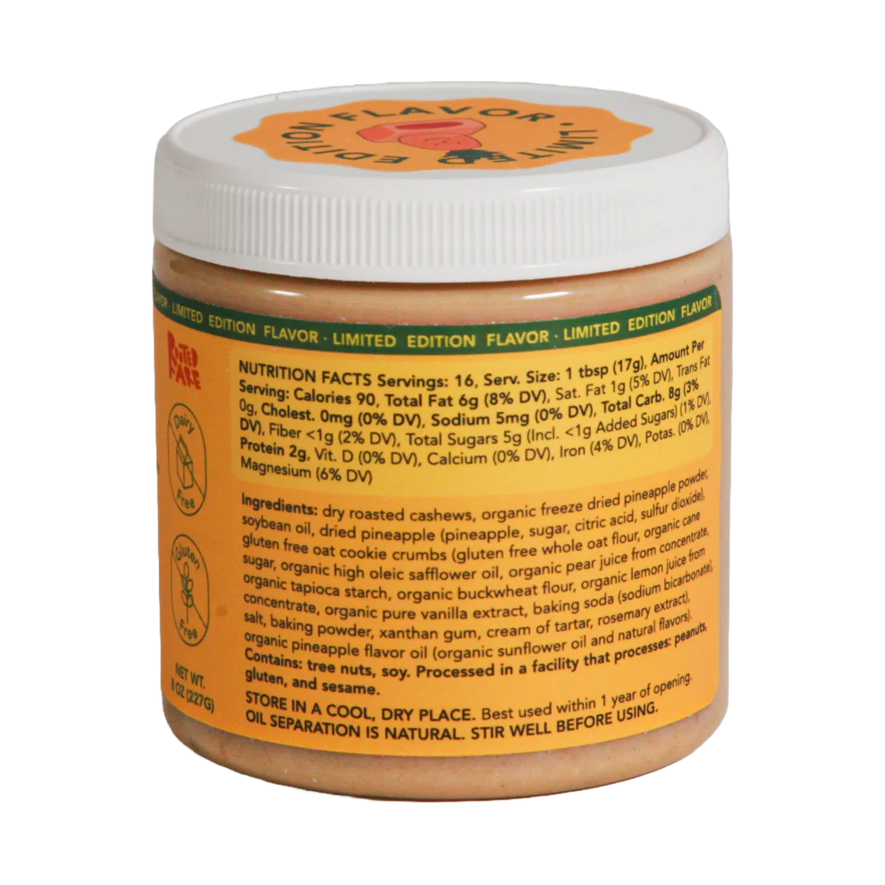 Rooted Fare Pineapple Cake Cashew Butter