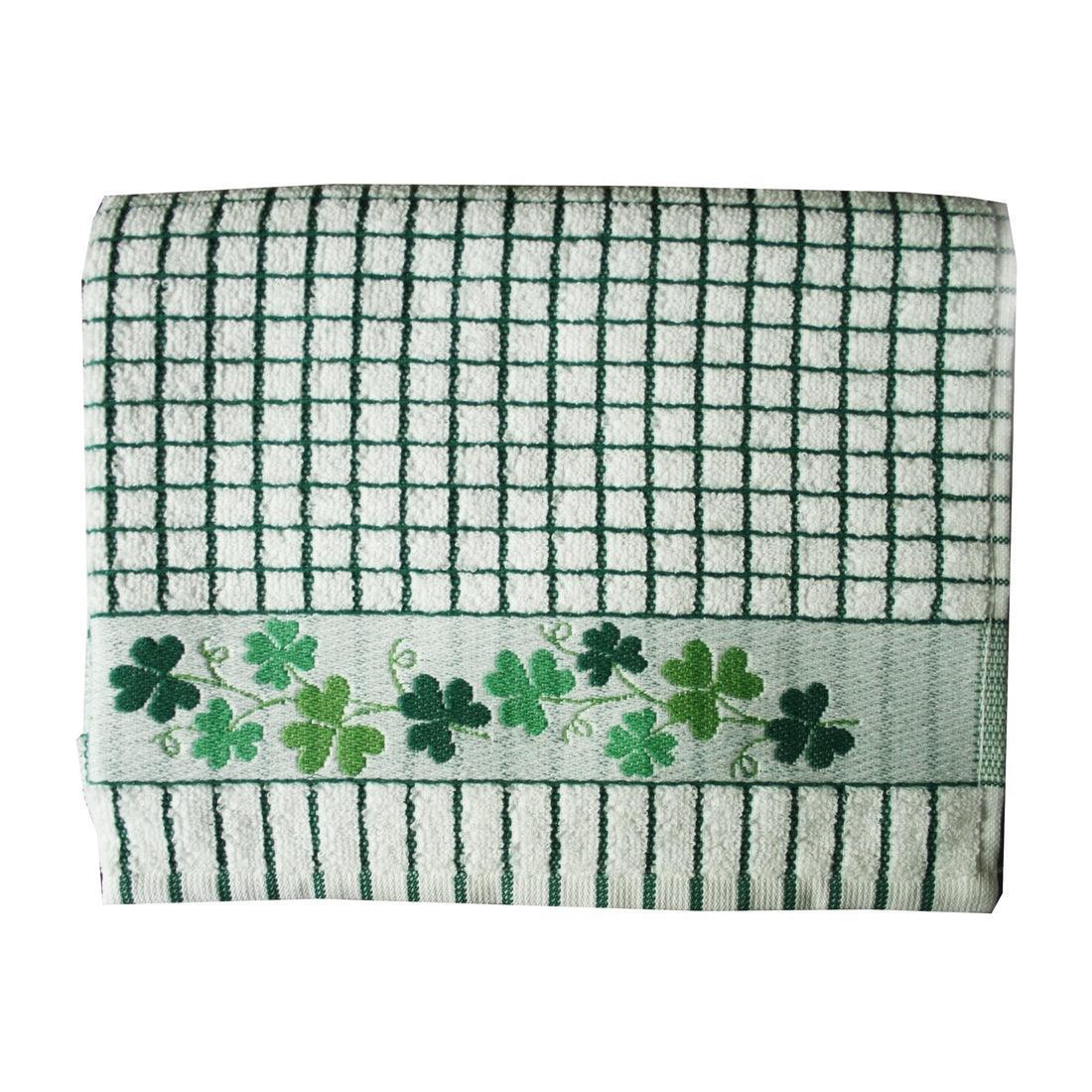 Samuel Lamont Poli-Dri Jacquard Tea Towel: Shamrock