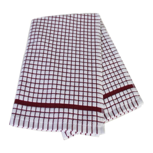 Samuel Lamont Poli-Dri Cotton Tea Towel: Burgundy