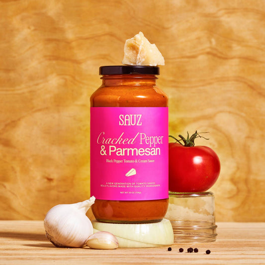 Sauz Cracked Pepper Parmesan Pasta Sauce 25 oz