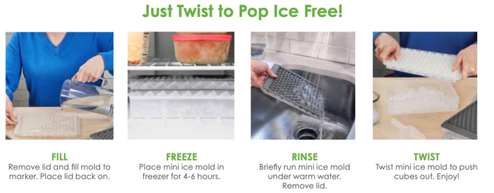 Tovolo Twist & Release Mini Ice Mold Set