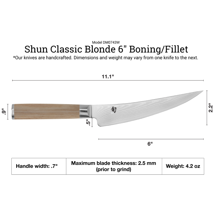 Shun Classic Blonde 6" Boning & Fillet Knife