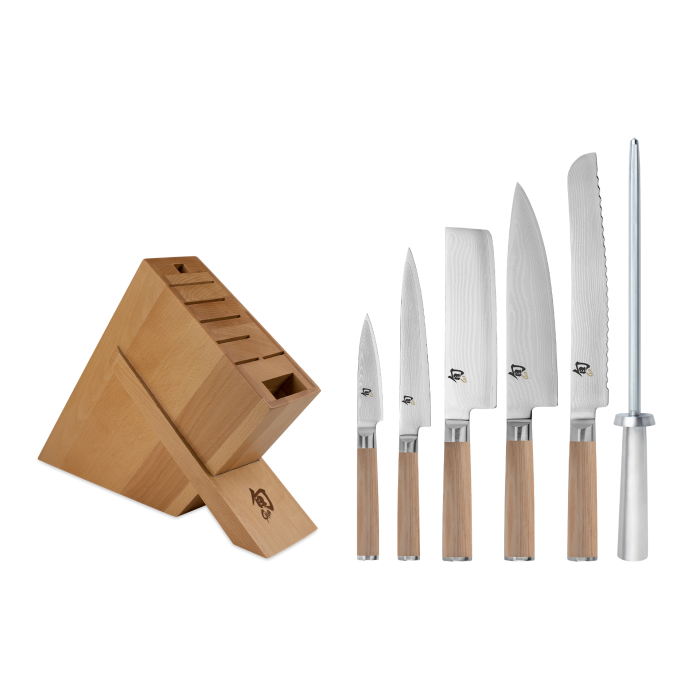 Shun Classic Blonde Set: 7 Piece Block Set