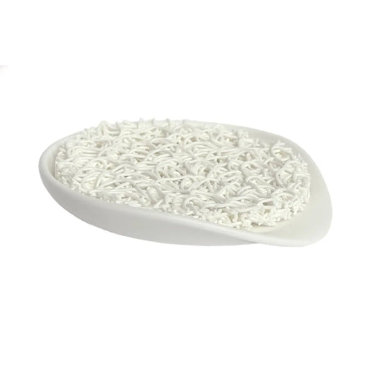 Soap Lift Waterfall Dish: Round, White