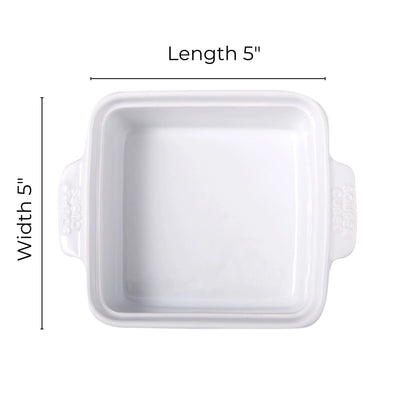 Souper Cubes Ceramic Baking Dishes (Set of 2): Square, White
