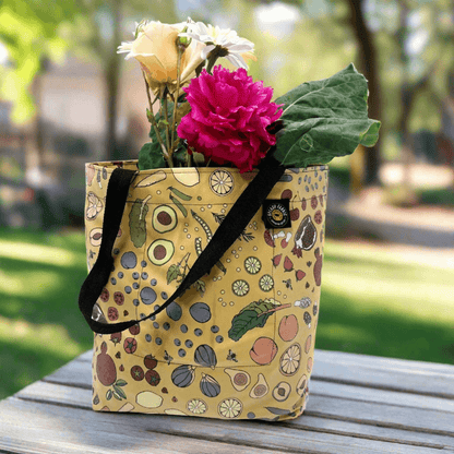 Splash Fabric Market Tote: Dijon