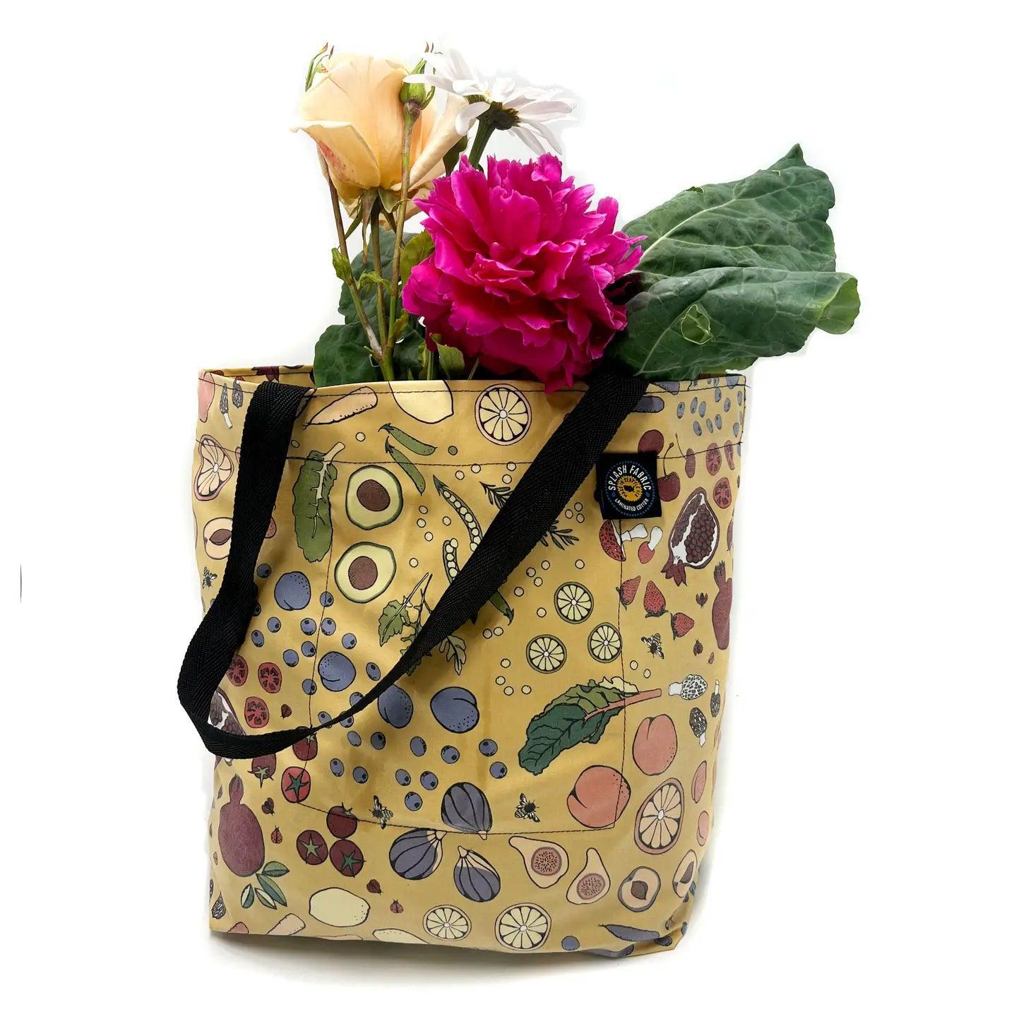 Splash Fabric Market Tote: Dijon