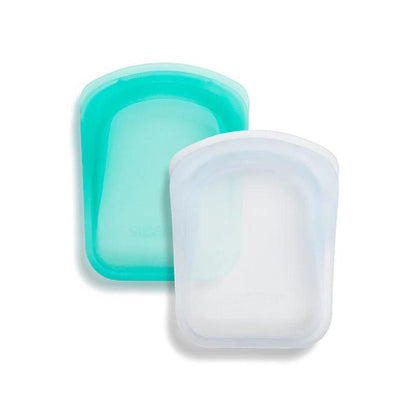 Stasher Pocket (Set of 2): Clear & Aqua