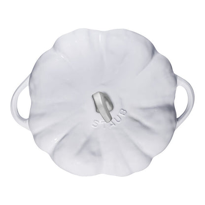 Staub Pumpkin Cocotte: 3.5 QT, White with Stainless Stem