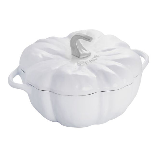 Staub Pumpkin Cocotte: 3.5 QT, White with Stainless Stem