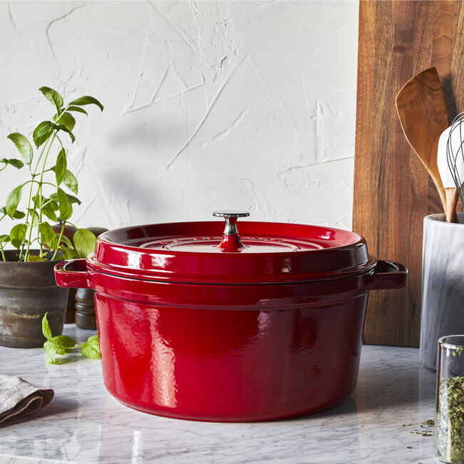 Staub Round Dutch Oven: 4 QT, Cherry