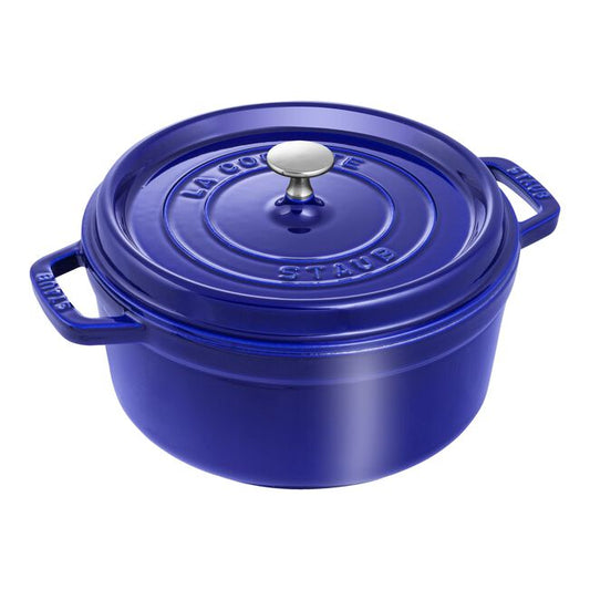 Staub Round Dutch Oven: 4 QT, Dark Blue
