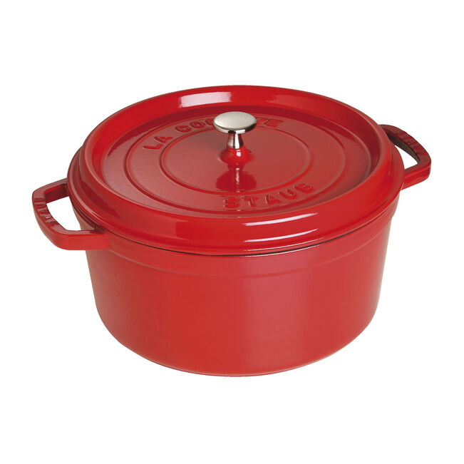 Staub Round Dutch Oven: 7 QT, Cherry