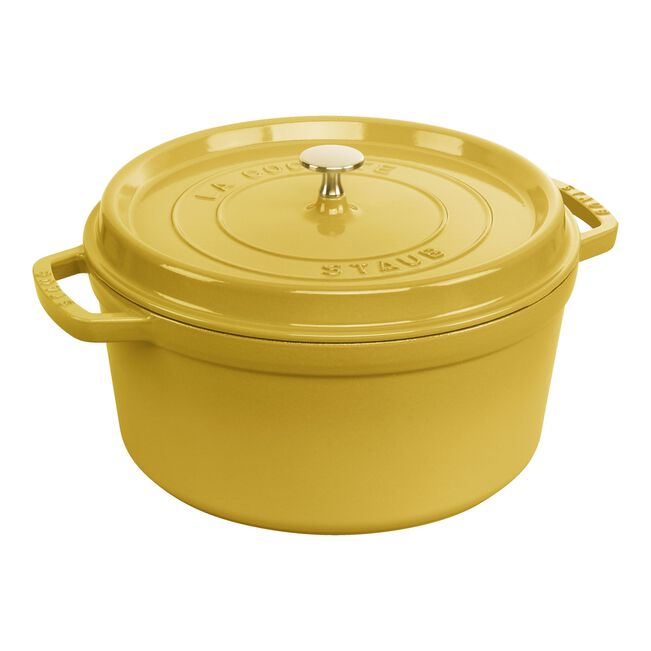 Staub Round Dutch Oven: 7 QT, Citron