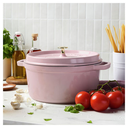 Staub Round Dutch Oven: 7 QT, Peony Pink