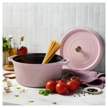 Staub Round Dutch Oven: 7 QT, Peony Pink