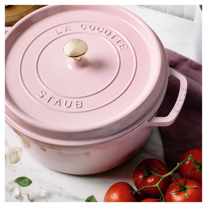 Staub Round Dutch Oven: 7 QT, Peony Pink