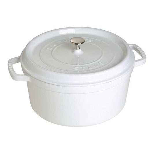 Staub Round Dutch Oven: 7 QT, White