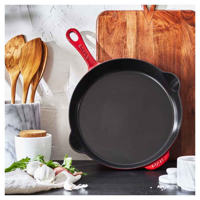 Staub Traditional Deep Skillet: 11", Cherry