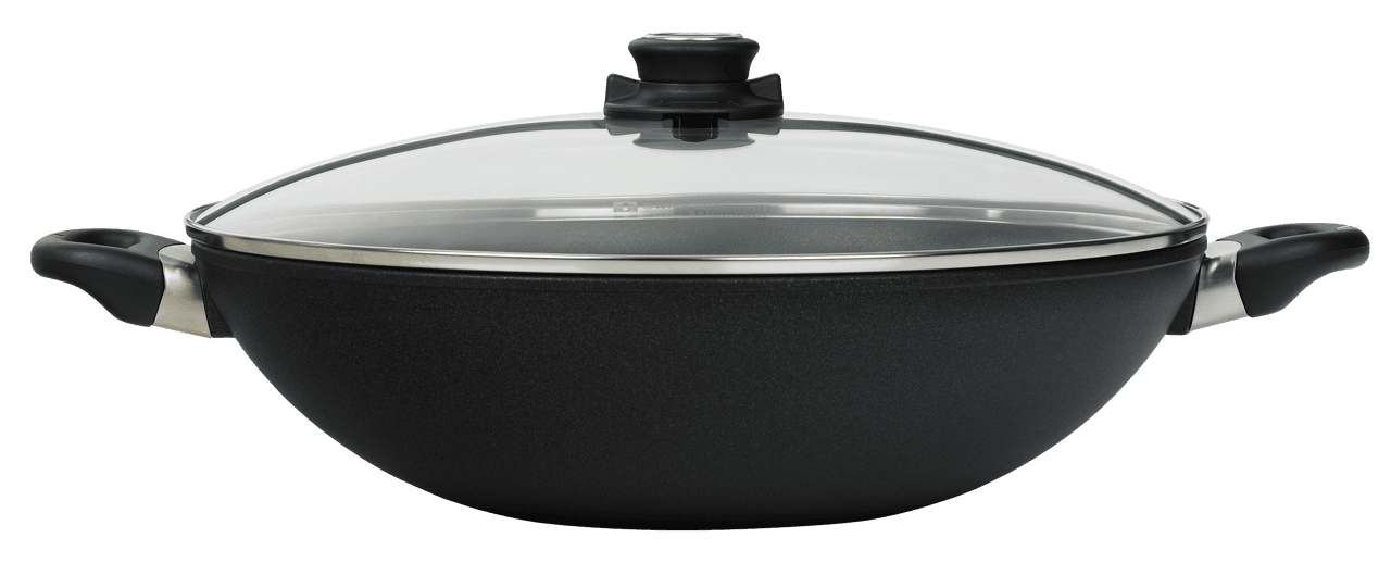 Swiss Diamond XD Wok with Lid and Rack: 14" / 6.3 QT