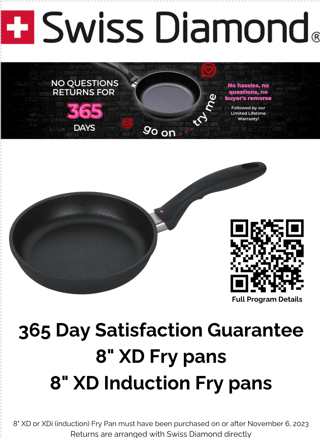 Swiss Diamond XD Fry Pan: 8" (Try Me)