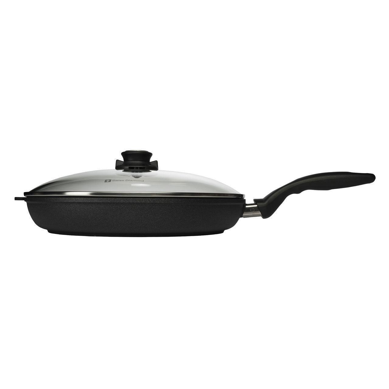 Swiss Diamond Induction XD Fry Pan w/Lid: 12.5"