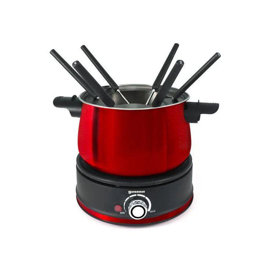 SwissMar Arolla Electric Fondue Set: Red