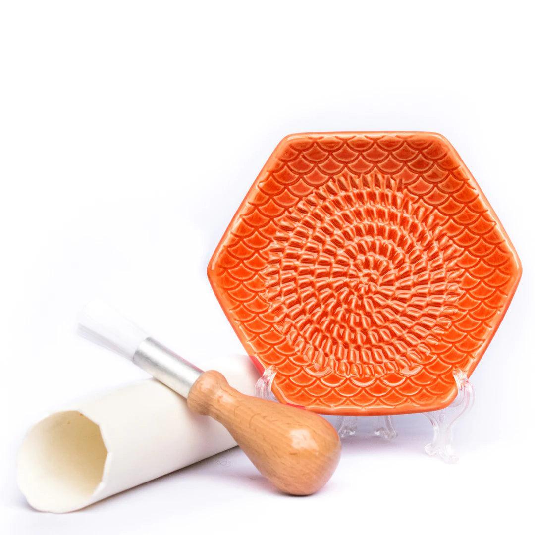 The Grate Plate Ceramic Grater: Carrot Orange