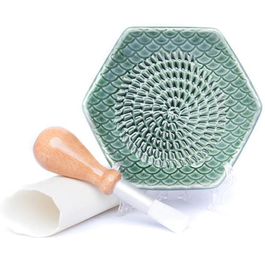 The Grate Plate Ceramic Grater: Sage Green